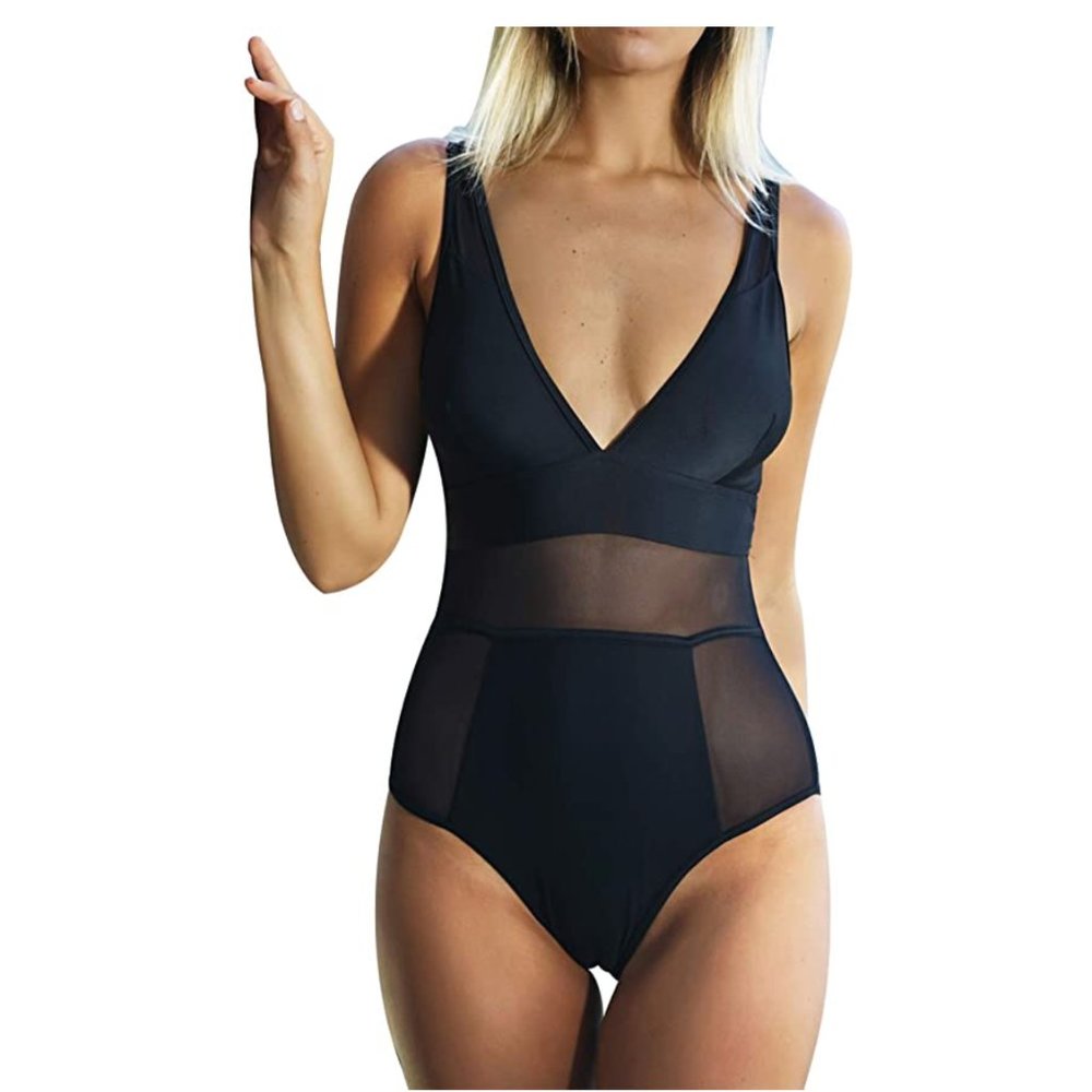 CUPSHE Sexy Mesh One-Piece Swimsuit